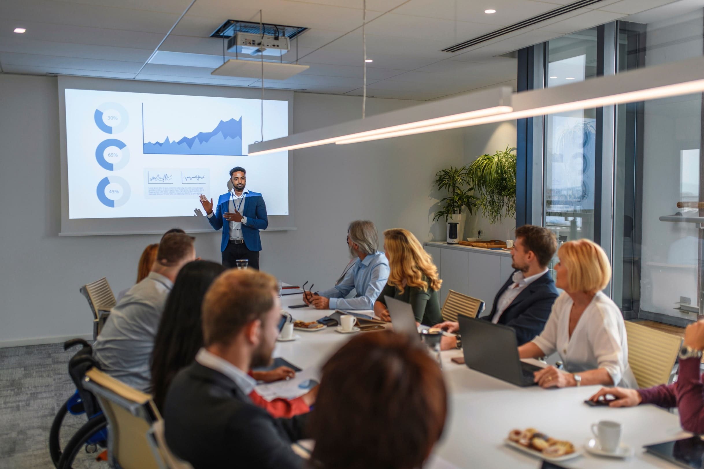 Business leaders in a strategy meeting